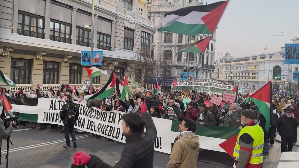 Protesters in Madrid calls on Spanish government to cut ties with Israel