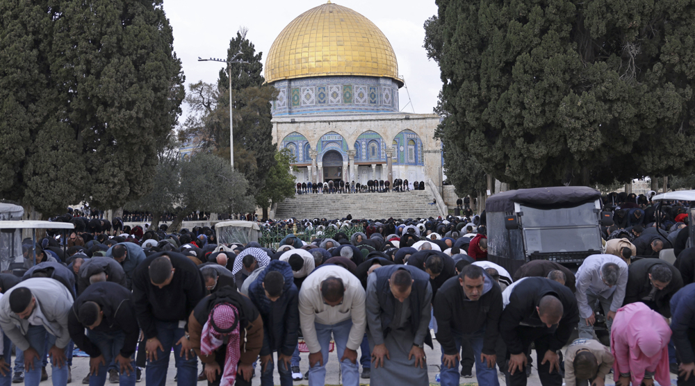 Over 50,000 Palestinians perform Friday prayers at Al-Aqsa mosque despite Israeli restrictions 