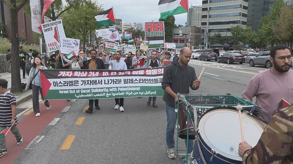 South Koreans rally in support of Palestine, warn caution over ceasefire