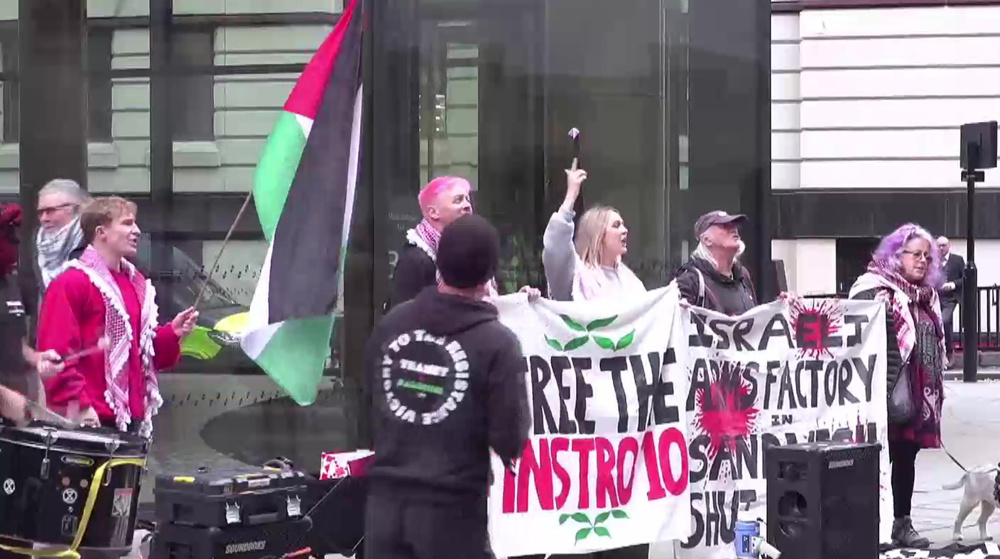 Protesters in London denounce trial as political move