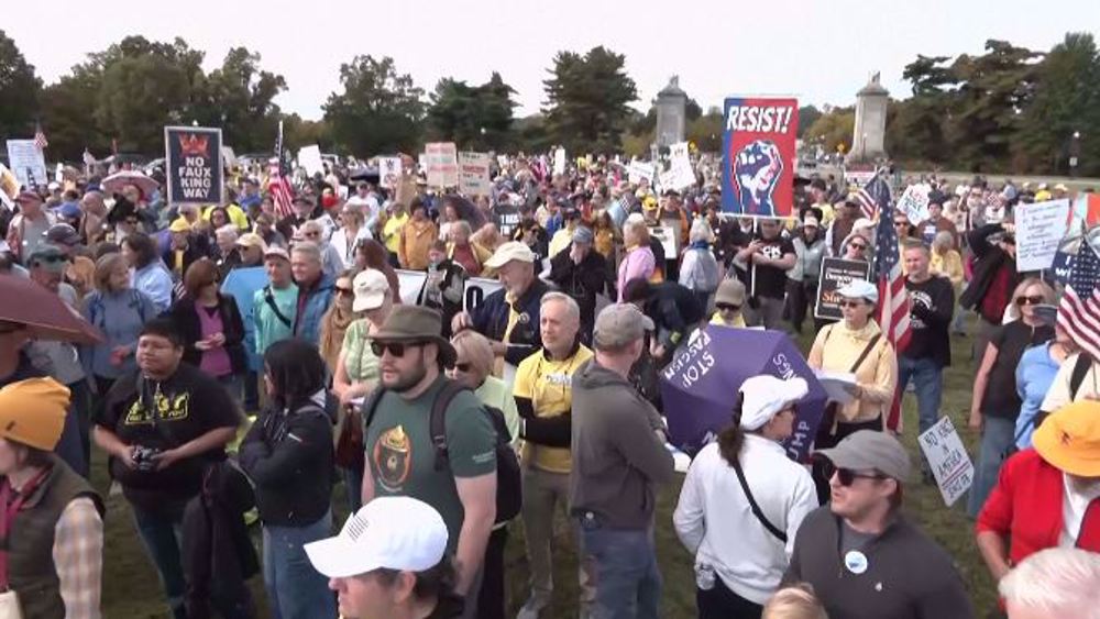 Protesters gather in Washington DC for 'No Kings' demonstrations