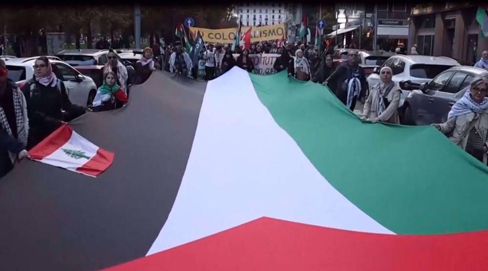 Milan protesters demand release of remaining Palestinians still held in Israeli custody