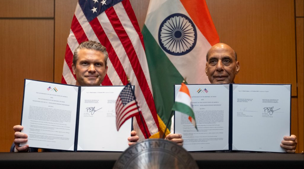 US signs 10-year military deal with India to broaden footprint in Asia