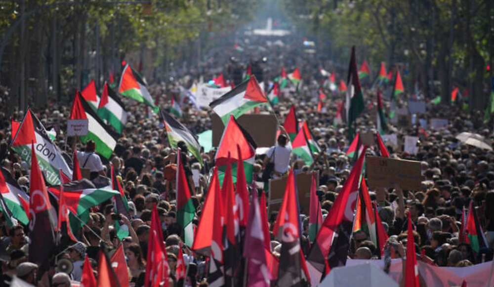 Génocide à Gaza : manifestation d’envergure à Barcelone, Rome et Paris
