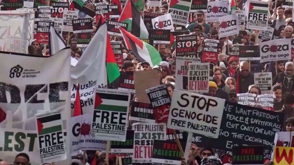 UK students hold pro-Palestine rallies on 2nd anniversary of Gaza war 