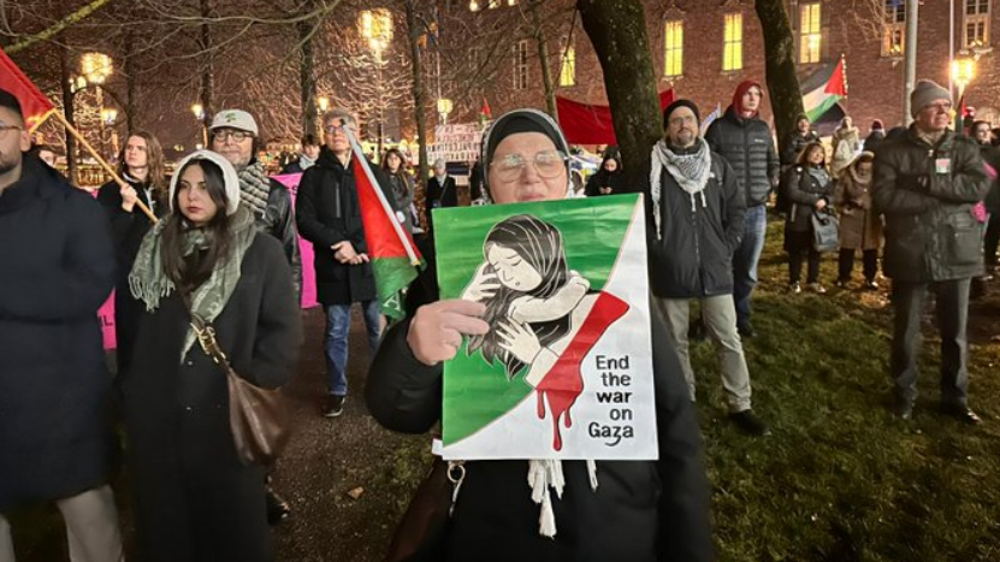 Stockholm : marche en appui à Gaza et contre les préparatifs US en mer des Caraïbes