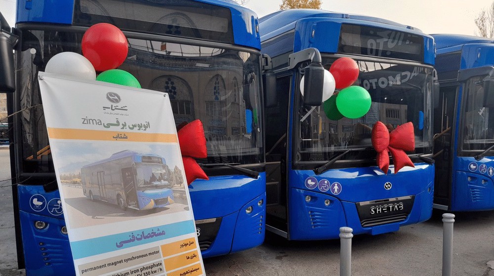 Iranian-made electric buses begin service in Tehran