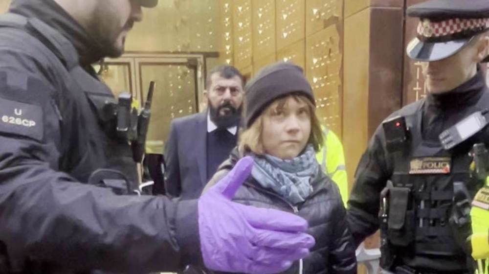 Greta Thunberg arrested at London protest supporting Palestine Action hunger strikers 