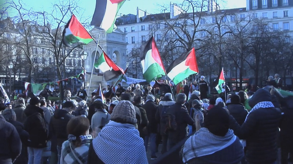 Protesters in Paris slam Israeli crimes in West Bank