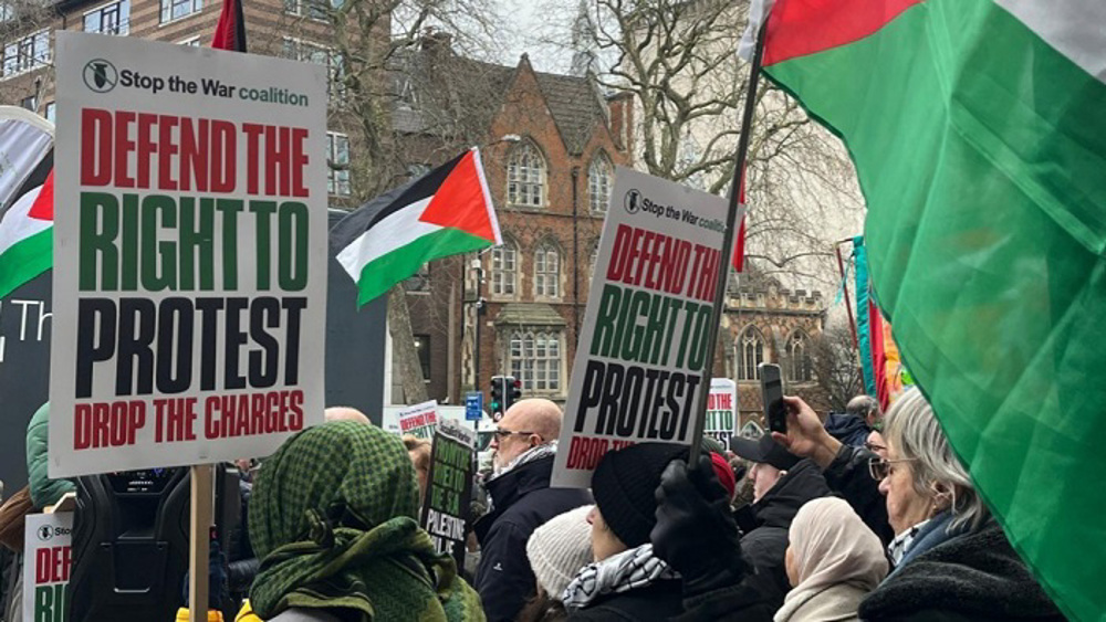 Westminster Magistrates' Court rally