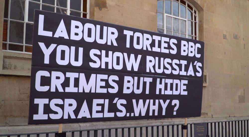 Activists protest BBC pro-Israel bias in Gaza genocide