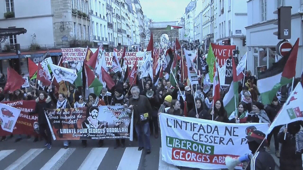 Activists, NGOs rally in Paris to show solidarity with Palestinians