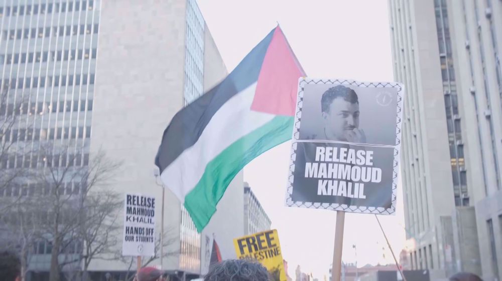 New York protest against Mahmoud Khalil’s arrest