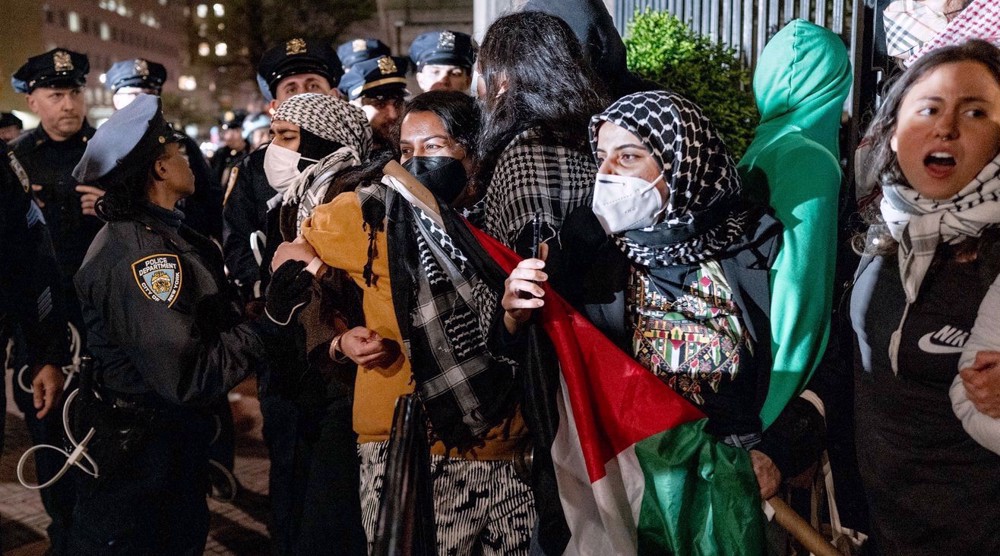 Pro-Palestinian protesters-Colombia University-New York