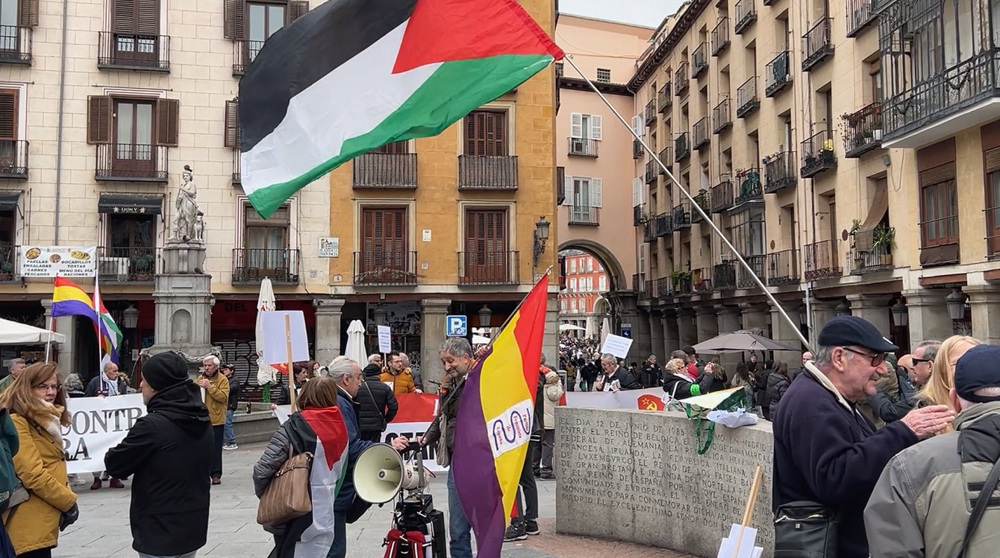 Protest held in Madrid against NATO, US military bases