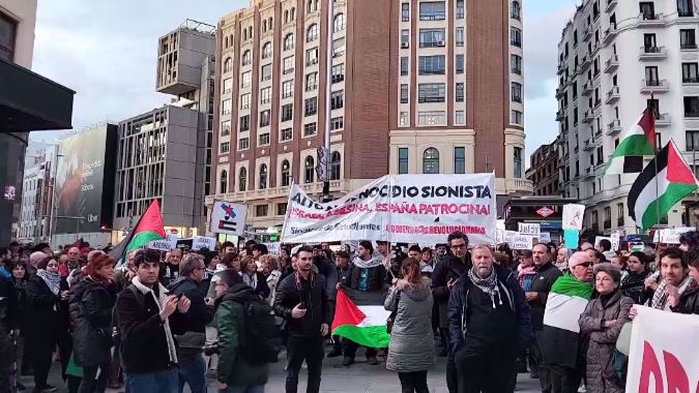 Thousands in Madrid call for sanctions on Israel as regime continues attacks on Gaza