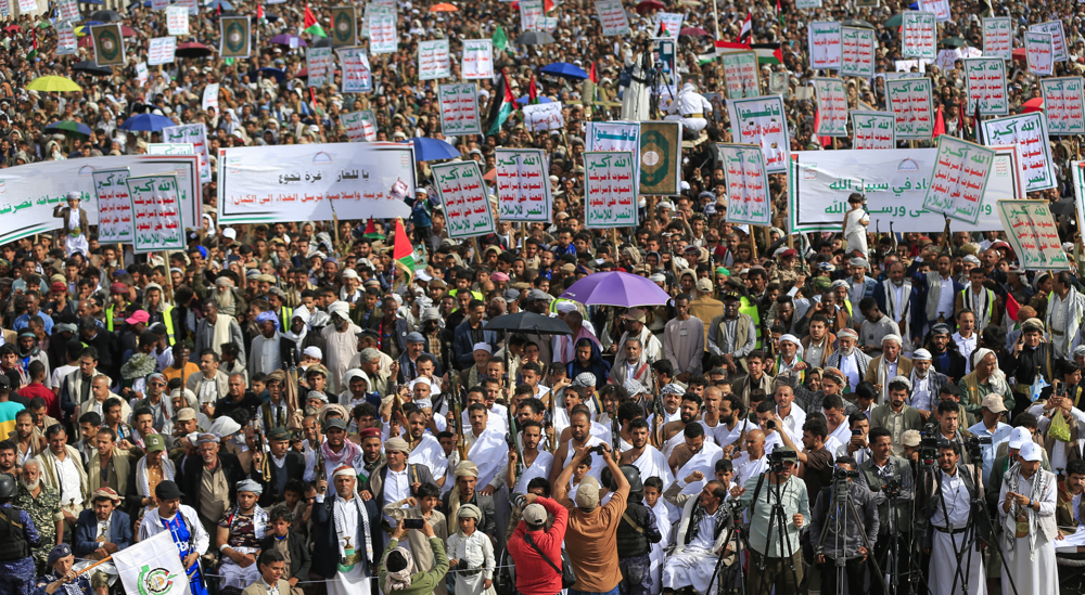 Yemenis hold another mass rally in support of Gaza