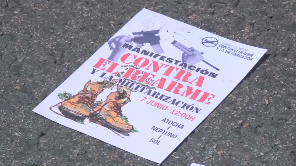 Thousands in Spain protest NATO's military spending plan