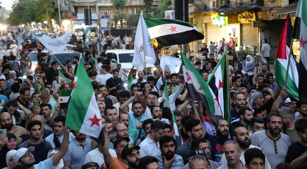Damascus protest condemns Israeli airstrikes, calls for solidarity