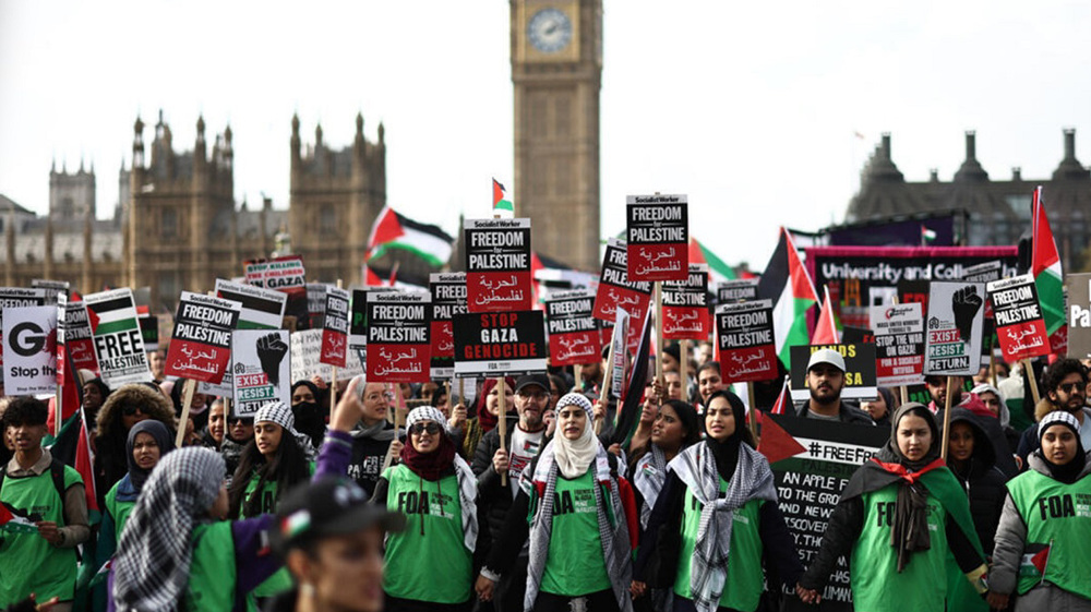 UK protesters demand govt. impose sanctions on Israel over Gaza genocide