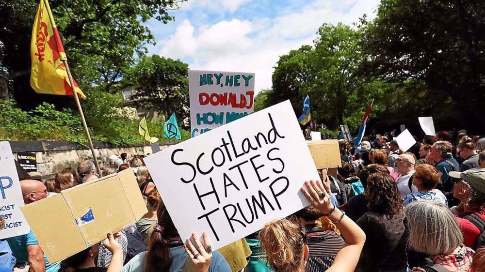 Toute l'Écosse se lève contre la visite de Donald Trump
