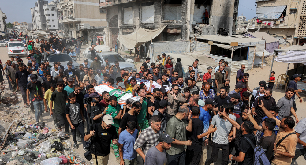  Israeli strike on Gaza's al- Ahli hospital kills seven amid mass displacement push 