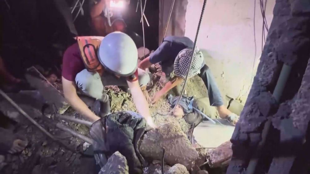 Gazan women rescued from under rubble