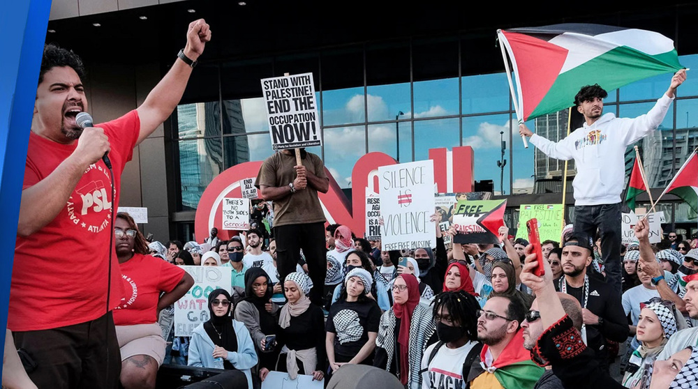Protesters slam CNN’s pro-Israel bias at Washington DC studios