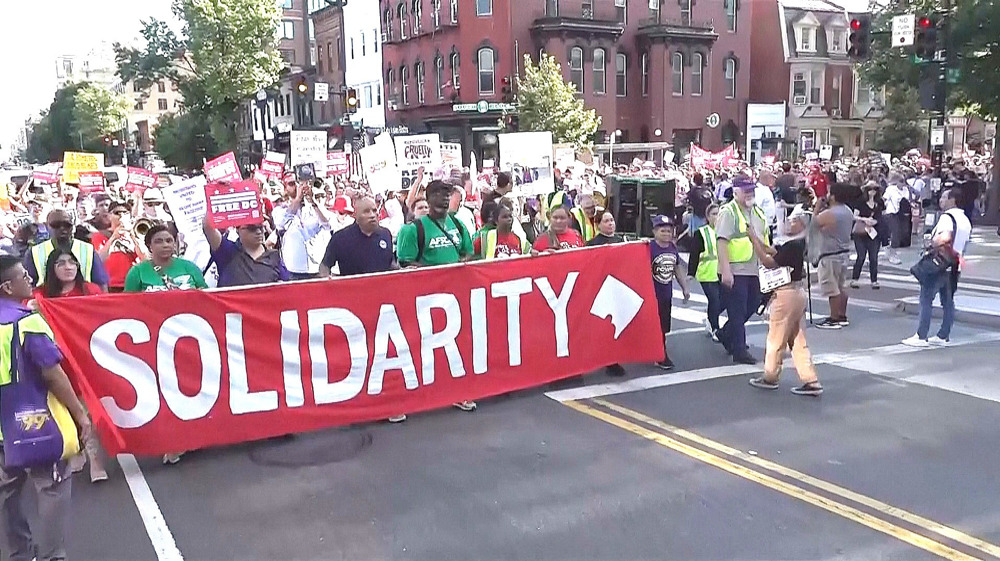 Labor Day rallies in Washington challenge Trump union policies