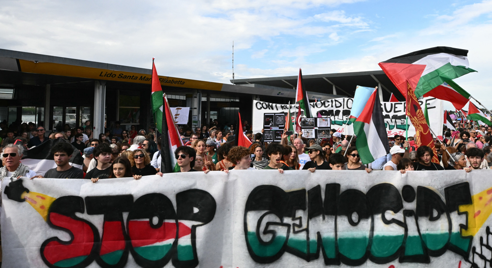 Protests at Venice Film Festival demand attention to Israel’s genocide in Gaza