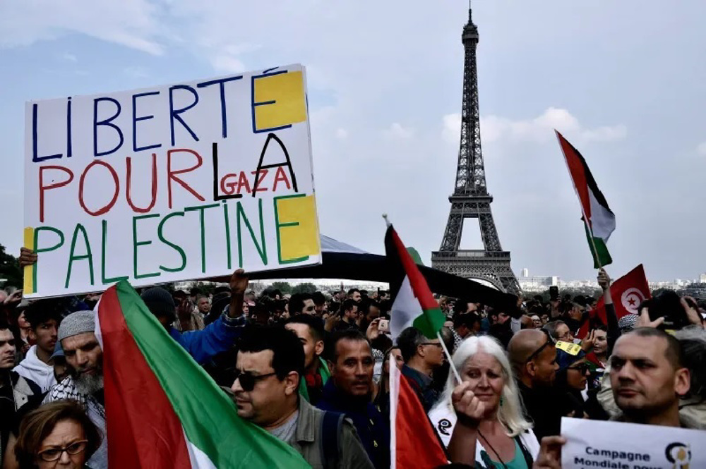 French protest genocide in Gaza