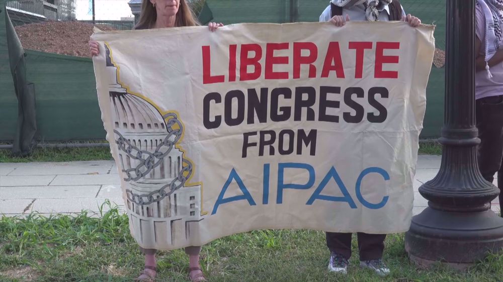 Noise protest bombards AIPAC as Israel destroys Gaza City