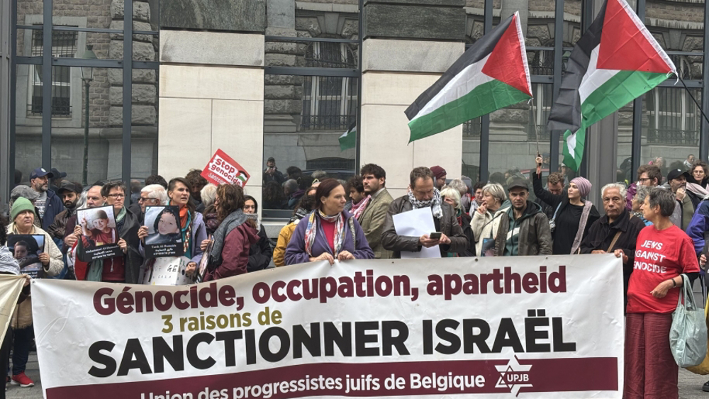 Belgique : rassemblement de solidarité avec Gaza devant le ministère des A.E.