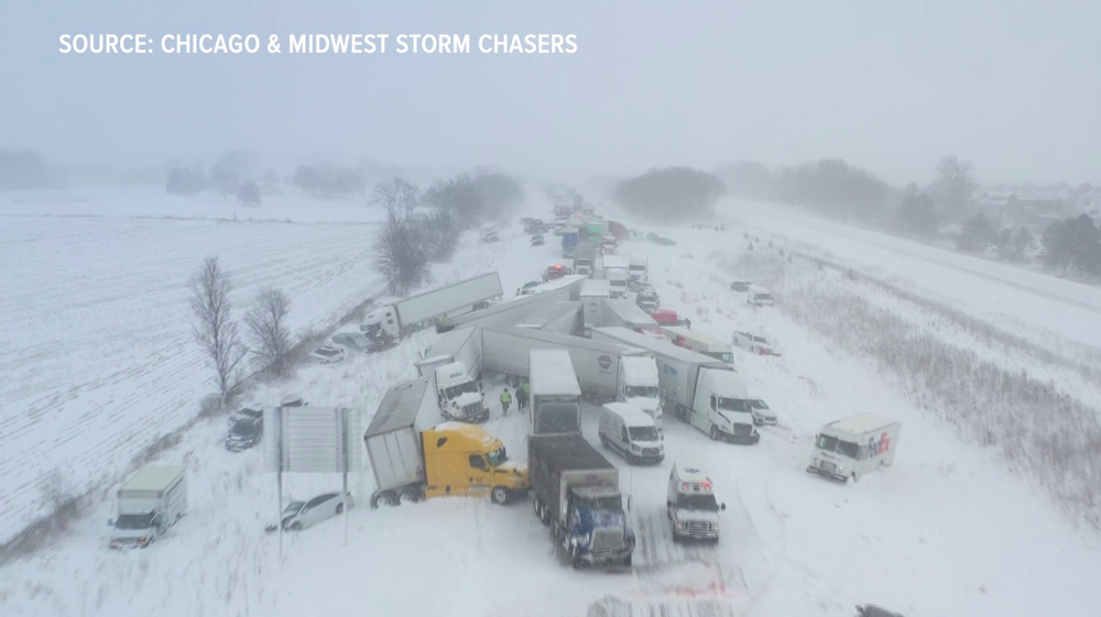 Massive Michigan pileup sees over 100 vehicles collide in highway crash