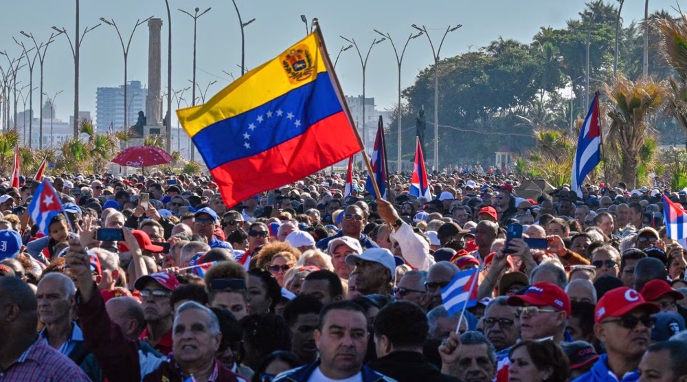Massive protest held in Cuba to condemn US military operation in Venezuela