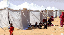 Displaced families in al-Dabba camp struggle amid severe shortages