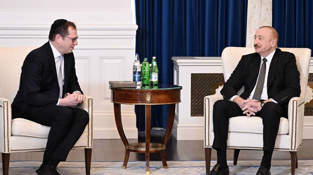 Azerbaijan president meets top Israeli lobby group leadership during visit to US