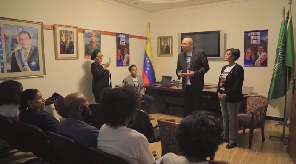 Ethiopians gather at Venezuelan Embassy to voice support amid US aggression