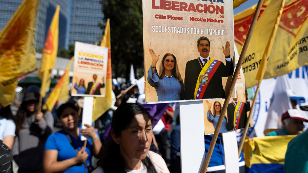 Mexican anti-Trump protesters rally against US intervention in Latin America