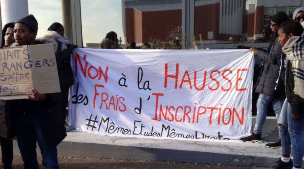 France : manifestation contre la hausse des frais d’inscription pour les étudiants étrangers