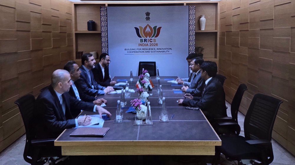 Iranian Deputy Foreign Minister Kazem Gharibabadi meets Indian officials ahead of a BRICS' foreign m