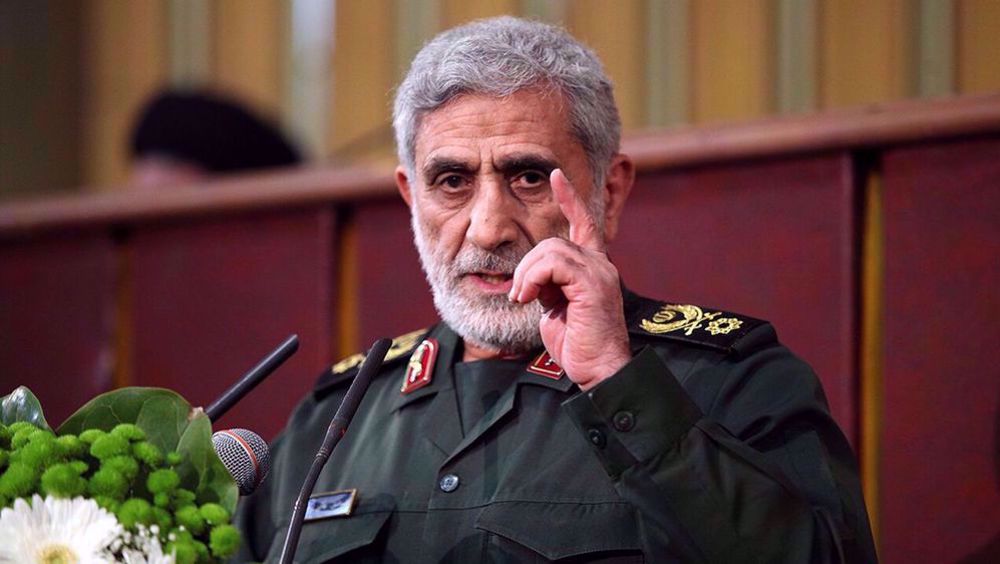 IRGC Quds Force chief: Martyrdom of Qassam commander proves resistance is alive