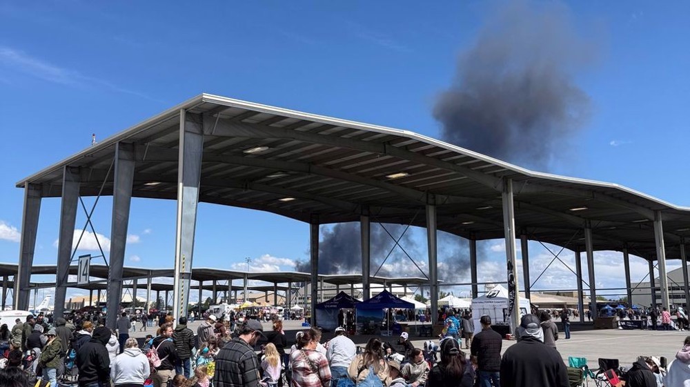 Two US Navy EA-18G Growlers collide mid-air at Idaho airshow, four crew eject