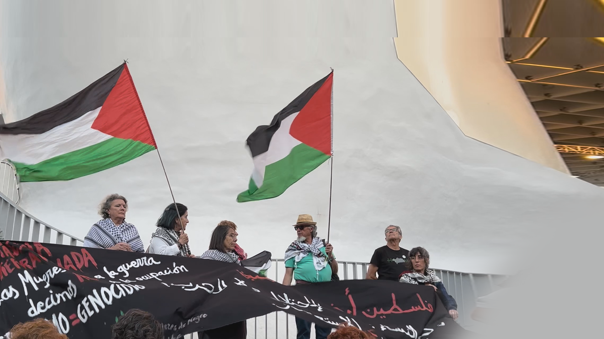 Seville protest calls for release of Sumud Convoy activists in Libya
