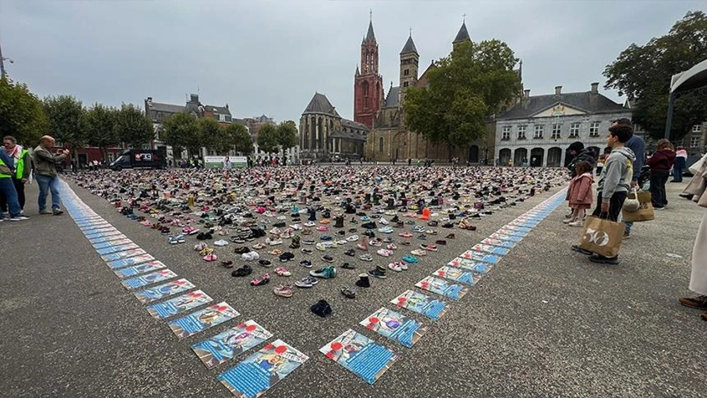 Des milliers de chaussures d’enfants exposées aux Pays-Bas en mémoire des victimes de Gaza