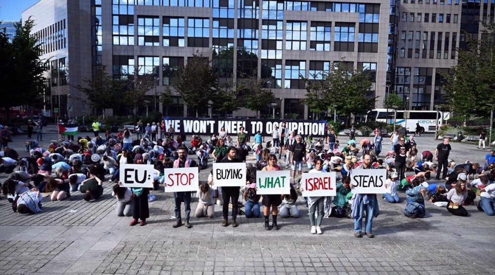 Manifestation à Bruxelles contre les liens entre l'UE et Israël
