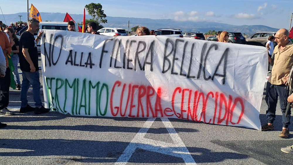 Pro-Palestine activists in Italy target arms supplies for Israel’s Gaza genocide