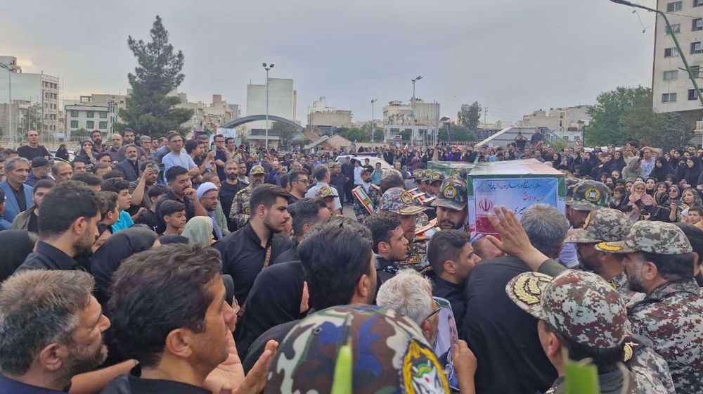 Iran holds funeral for two Air Defense personnel martyred in recent Israeli strikes
