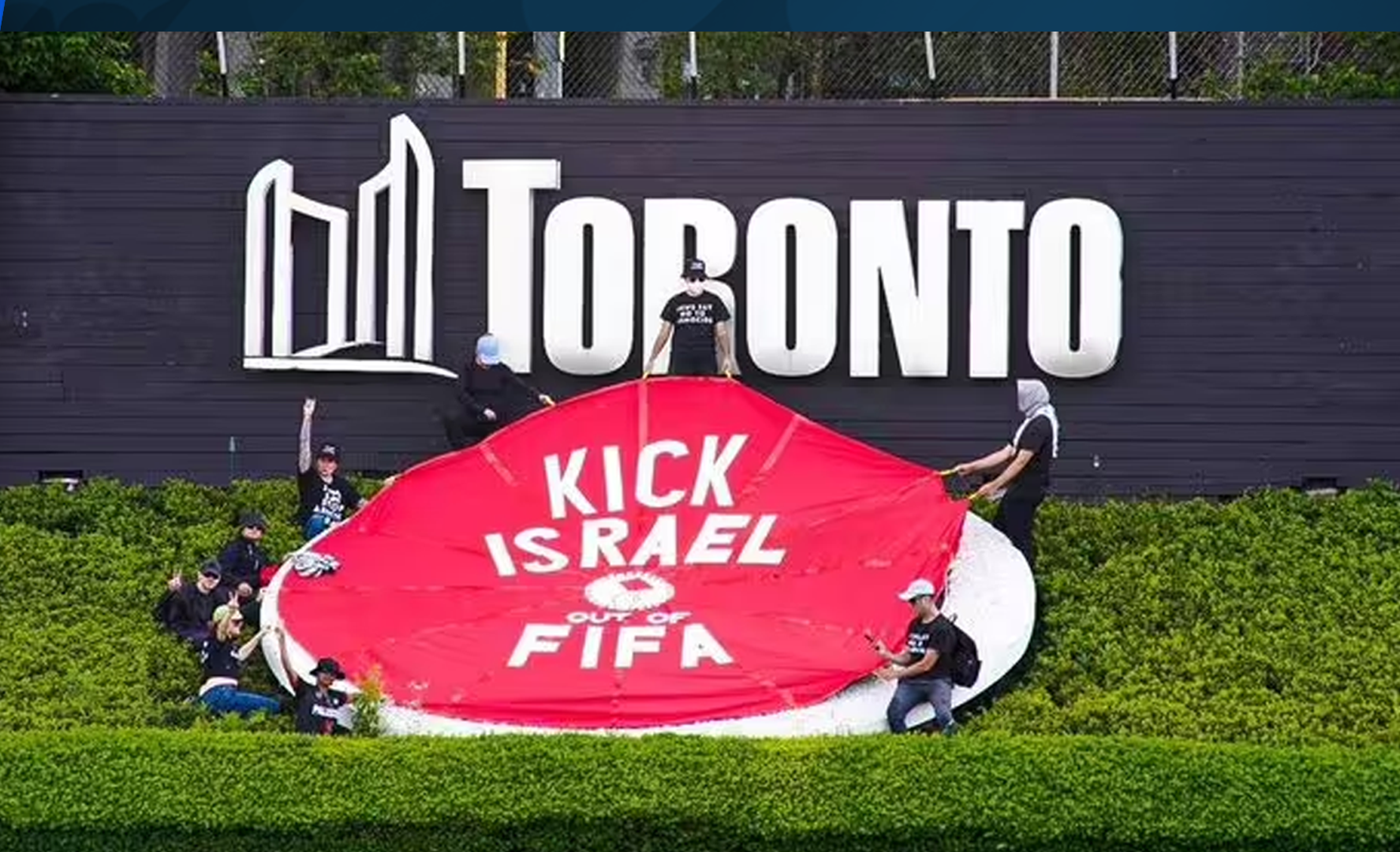 Toronto activists give FIFA and Israel a red card