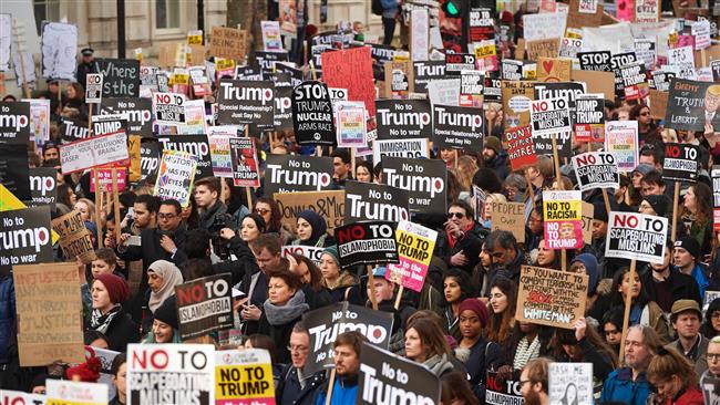 UK protests Donald Trump Muslim ban